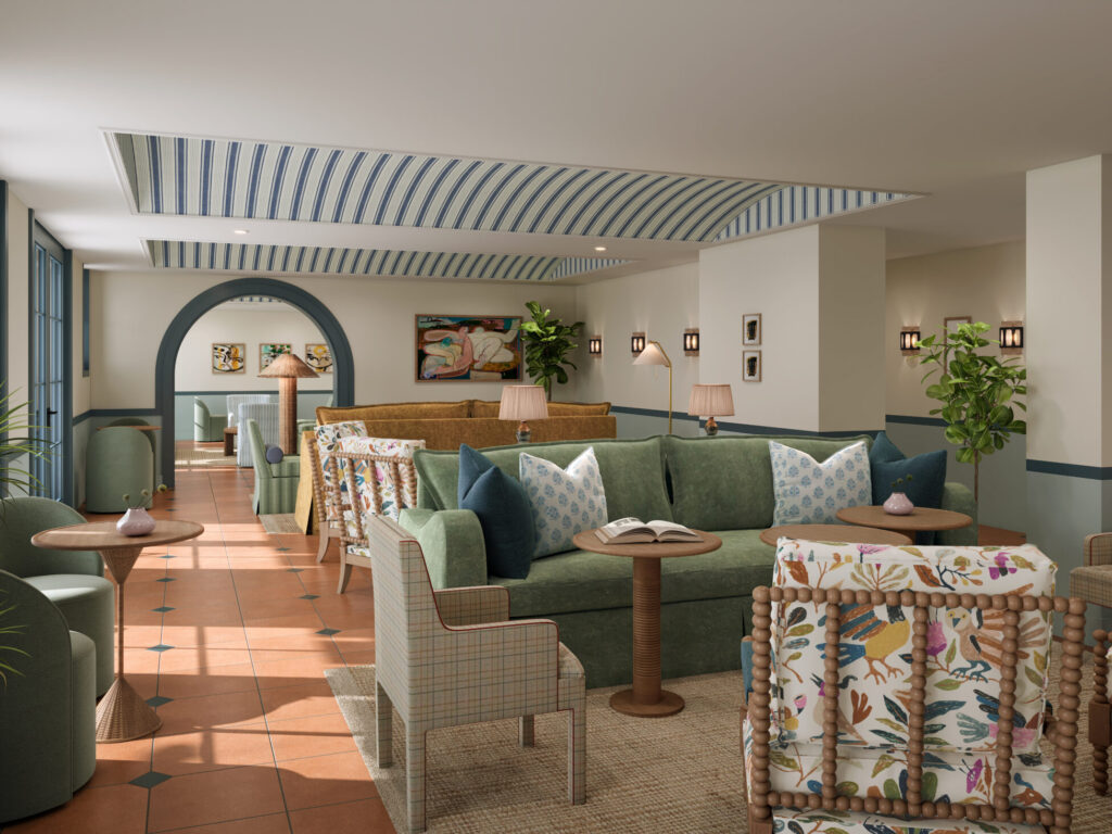 Large area with couches and chairs