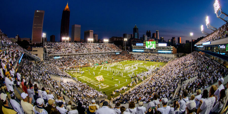 Aerial View of Bobby Dodd Stadium