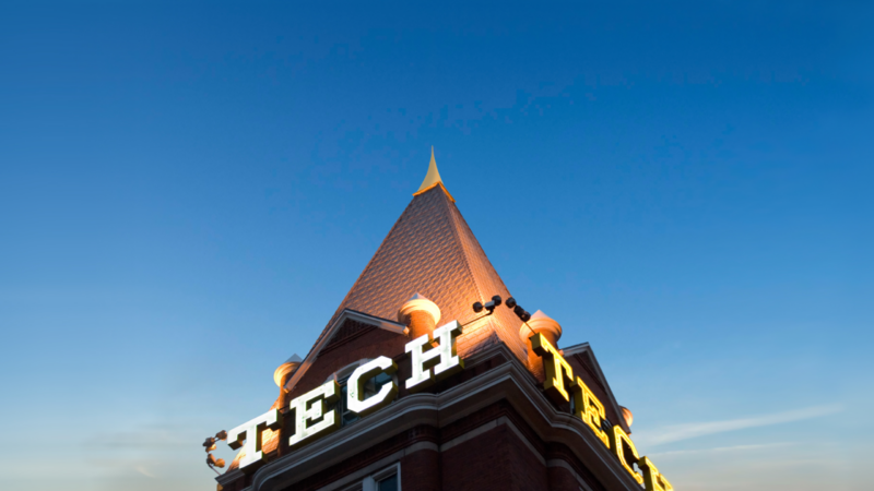 Tech Tower with Sky In Background